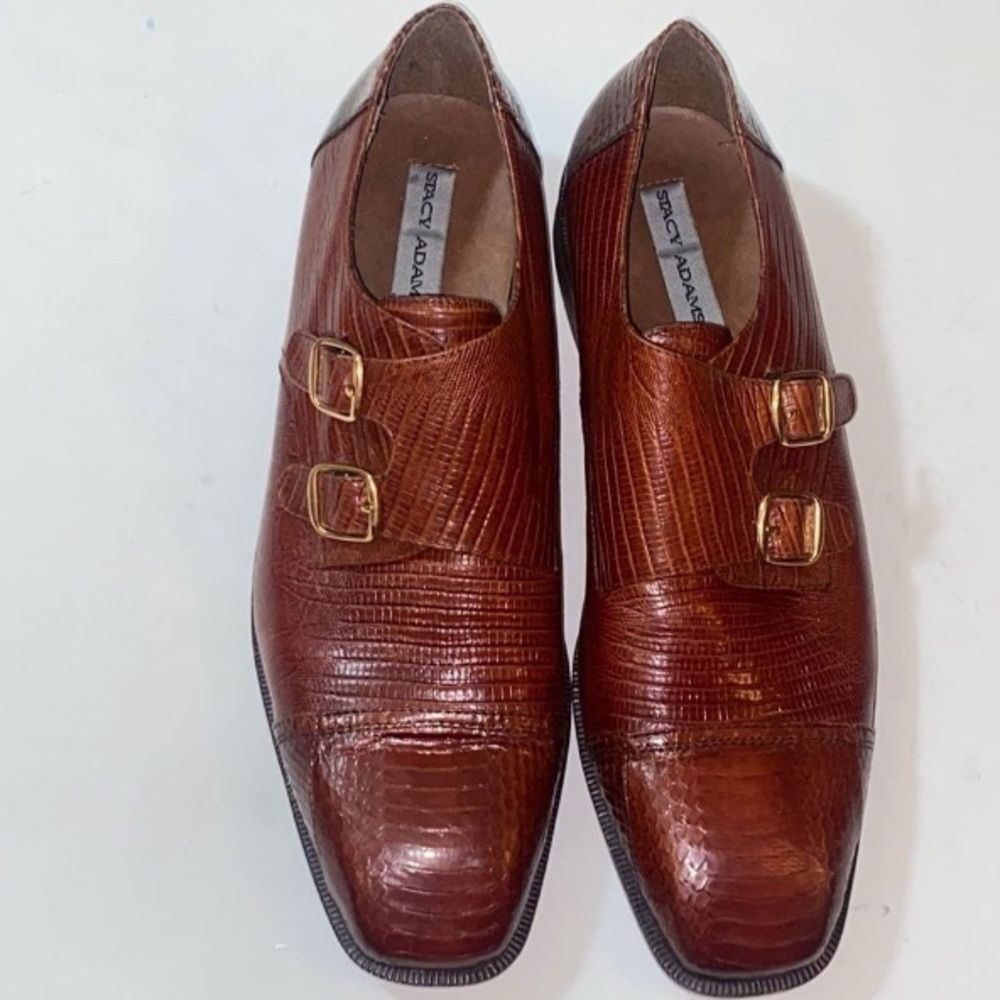 VTG, Stacy Adams Genuine Snake 🐍 23031-027 Leather Shoes Dress Size 14M - Picture 13 of 13